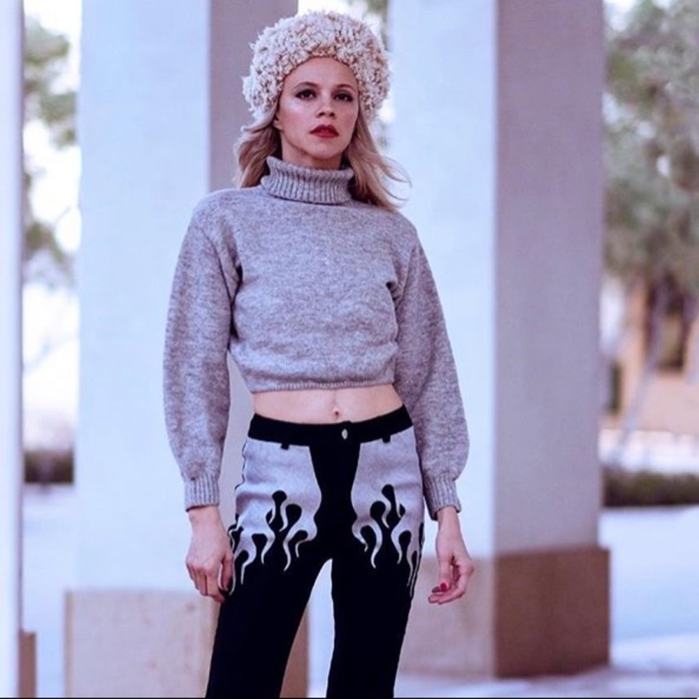 Revolve About Us Brand Turtleneck Cropped Sweater